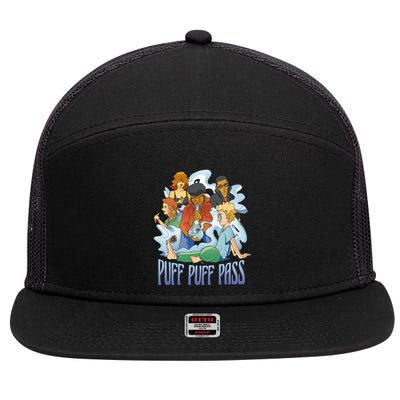 Puff Puff Pass 7 Panel Mesh Trucker Snapback Hat