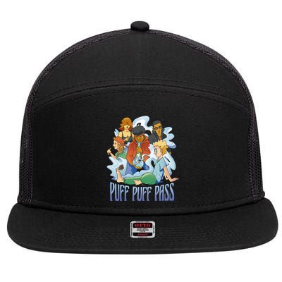 Puff Puff Pass 7 Panel Mesh Trucker Snapback Hat