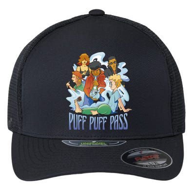 Puff Puff Pass Flexfit Unipanel Trucker Cap