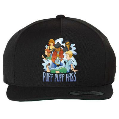 Puff Puff Pass Wool Snapback Cap