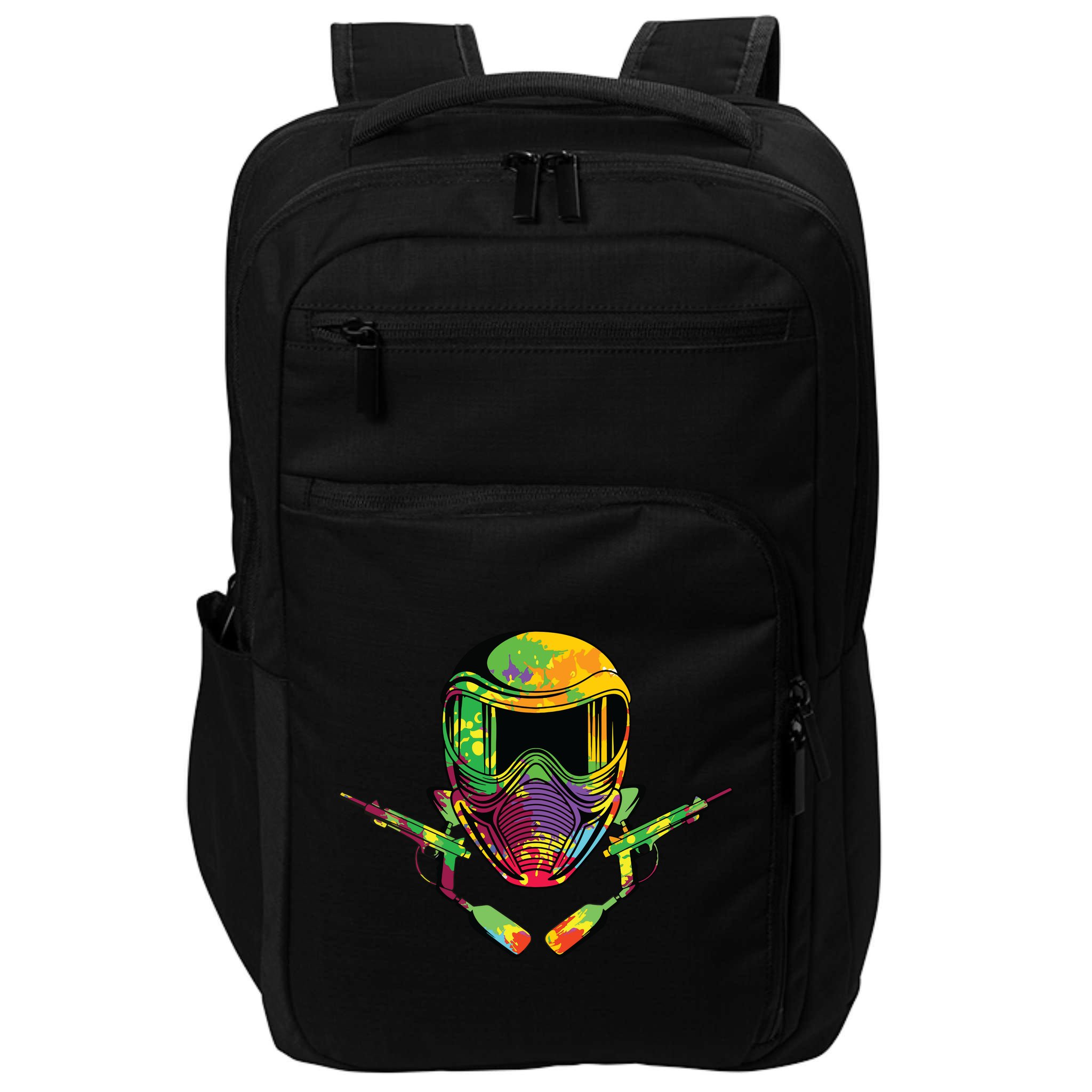Paintball Player Paint Shooting Paintballer Air Gun Impact Tech Backpack