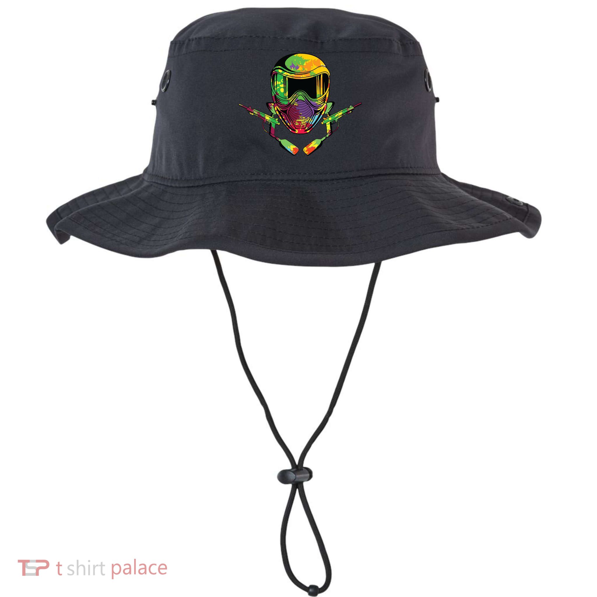 Paintball Player Paint Shooting Paintballer Air Gun Bucket Hat