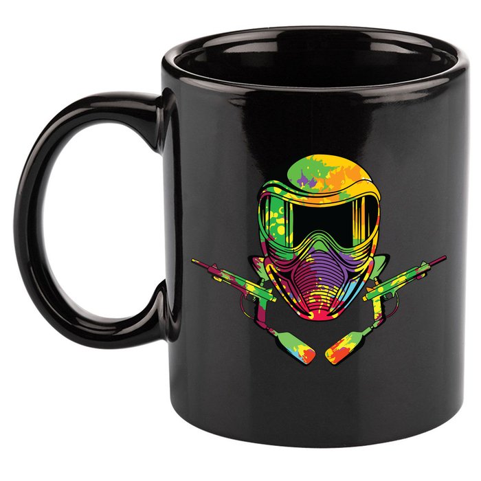 Paintball Player Paint Shooting Paintballer Air Gun 11oz C Handle Ceramic Mug