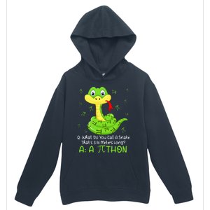 Python Pithon Pi Symbol Funny Math Teacher Pi Day Urban Pullover Hoodie