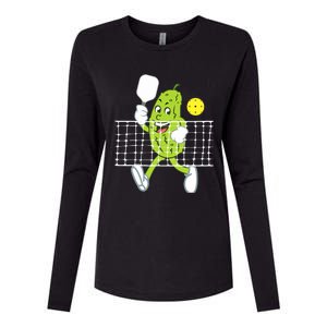 Pickle Playing Pickleball Funny Pickleball Paddleball Womens Cotton Relaxed Long Sleeve T-Shirt