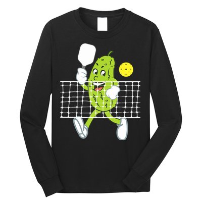 Pickle Playing Pickleball Funny Pickleball Paddleball Long Sleeve Shirt