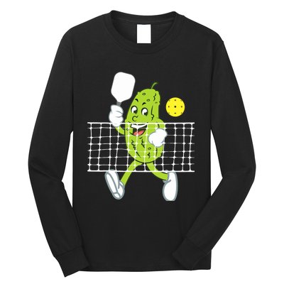 Pickle Playing Pickleball Funny Pickleball Paddleball Long Sleeve Shirt