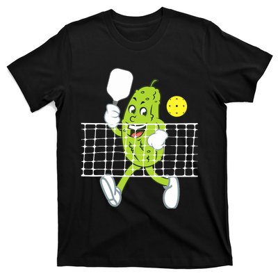 Pickle Playing Pickleball Funny Pickleball Paddleball T-Shirt