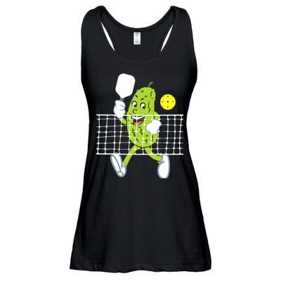 Pickle Playing Pickleball Funny Pickleball Paddleball Ladies Essential Flowy Tank