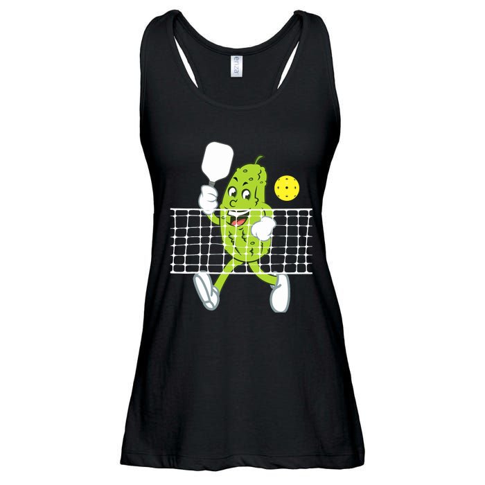 Pickle Playing Pickleball Funny Pickleball Paddleball Ladies Essential Flowy Tank