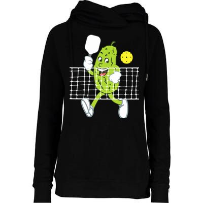 Pickle Playing Pickleball Funny Pickleball Paddleball Womens Funnel Neck Pullover Hood