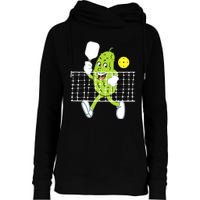 Pickle Playing Pickleball Funny Pickleball Paddleball Womens Funnel Neck Pullover Hood