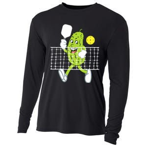 Pickle Playing Pickleball Funny Pickleball Paddleball Cooling Performance Long Sleeve Crew