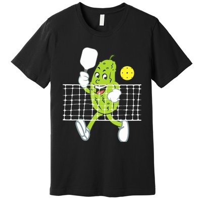 Pickle Playing Pickleball Funny Pickleball Paddleball Premium T-Shirt