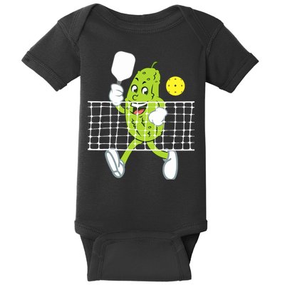 Pickle Playing Pickleball Funny Pickleball Paddleball Baby Bodysuit