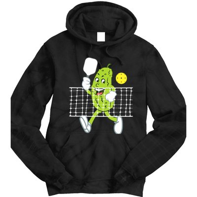 Pickle Playing Pickleball Funny Pickleball Paddleball Tie Dye Hoodie