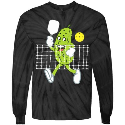 Pickle Playing Pickleball Funny Pickleball Paddleball Tie-Dye Long Sleeve Shirt