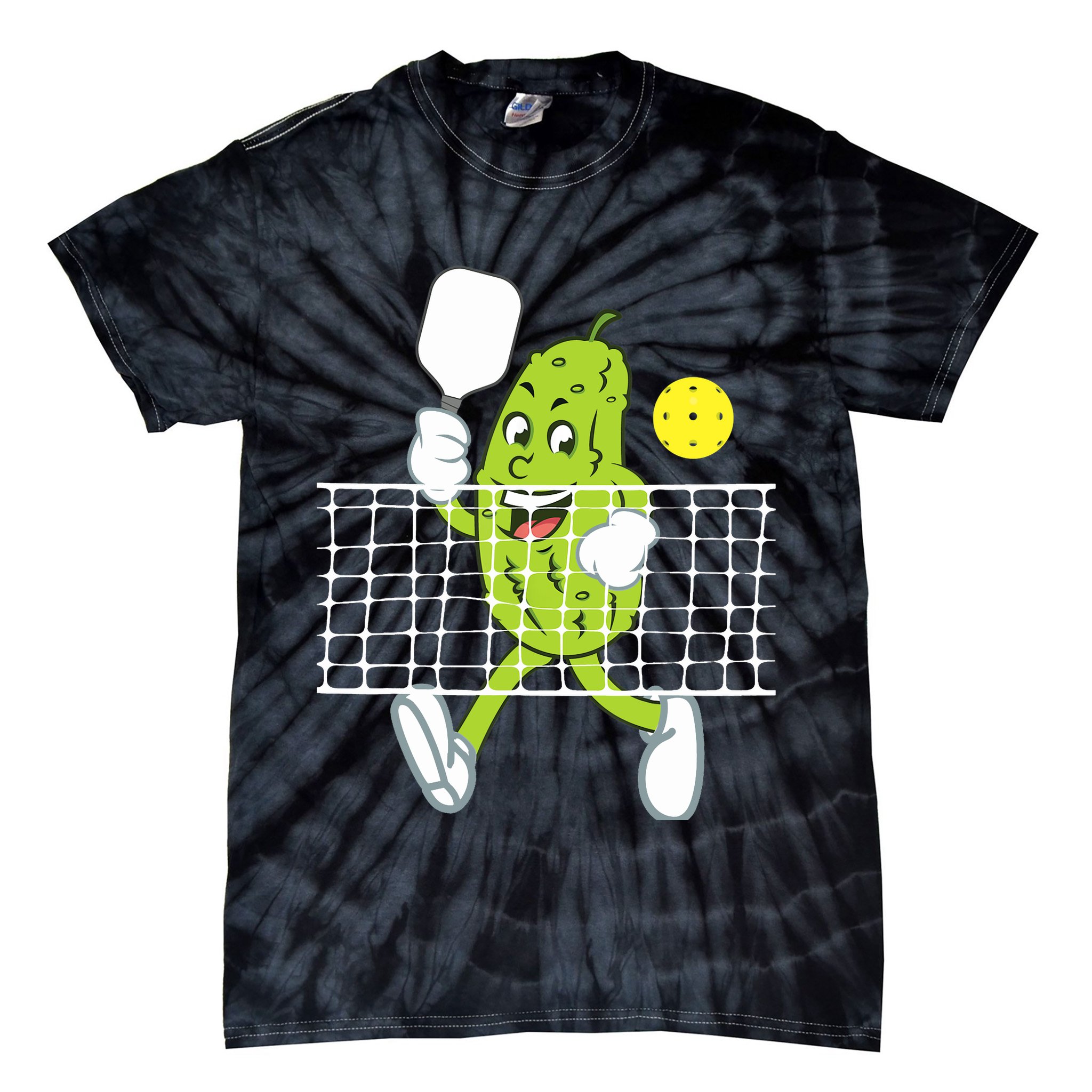 Pickle Playing Pickleball Funny Pickleball Paddleball Tie-Dye T-Shirt