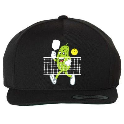 Pickle Playing Pickleball Funny Pickleball Paddleball Wool Snapback Cap