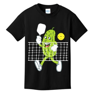 Pickle Playing Pickleball Funny Pickleball Paddleball Kids T-Shirt