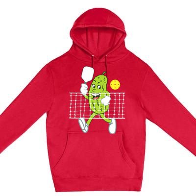 Pickle Playing Pickleball Funny Pickleball Paddleball Premium Pullover Hoodie