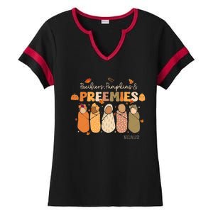 Pacifiers Pumpkins Preemies Thanksgiving Nicu Nurse Ladies Halftime Notch Neck Tee