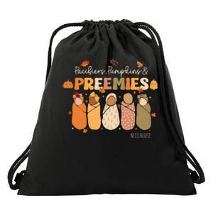 Pacifiers Pumpkins Preemies Thanksgiving Nicu Nurse Drawstring Bag