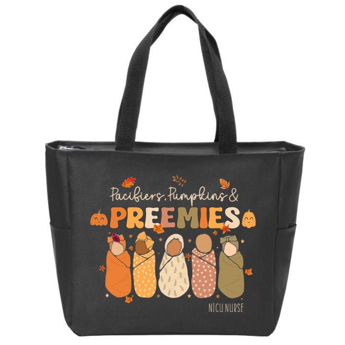 Pacifiers Pumpkins Preemies Thanksgiving Nicu Nurse Zip Tote Bag