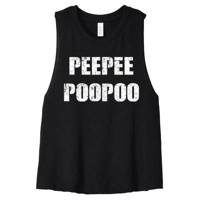 Peepeepoopoo Peepee Poopoo Pee Pee Poo Poo Women's Racerback Cropped Tank