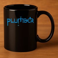 Plumbing Plumber 11oz C Handle Ceramic Mug
