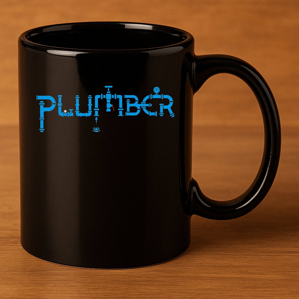 Plumbing Plumber 11oz C Handle Ceramic Mug