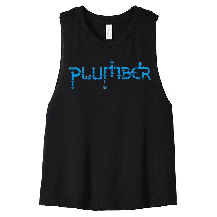 Plumbing Plumber Women's Racerback Cropped Tank