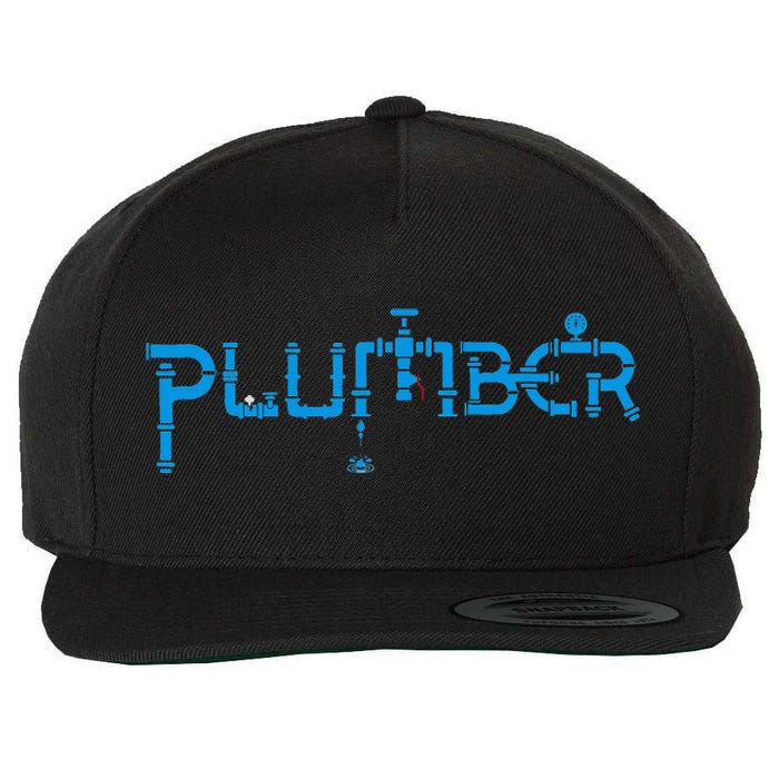 Plumbing Plumber Wool Snapback Cap