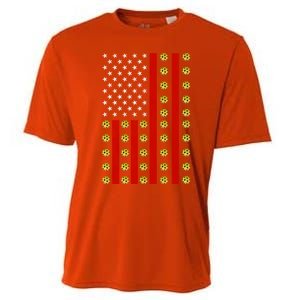 Patriotic Pickleball Player Us Flag Pickleball 4th Of July Gift Cooling Performance Crew T-Shirt