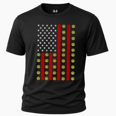 Patriotic Pickleball Player Us Flag Pickleball 4th Of July Gift Performance Shirt