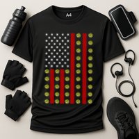 Patriotic Pickleball Player Us Flag Pickleball 4th Of July Gift Cooling Performance Crew T-Shirt