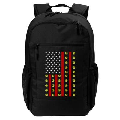 Patriotic Pickleball Player Us Flag Pickleball 4th Of July Gift Backpack