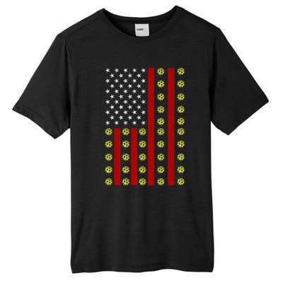 Patriotic Pickleball Player Us Flag Pickleball 4th Of July Gift Tall Fusion ChromaSoft Performance T-Shirt