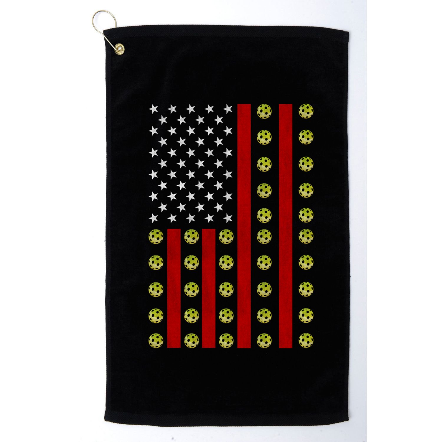 Patriotic Pickleball Player Us Flag Pickleball 4th Of July Gift Golf Towel