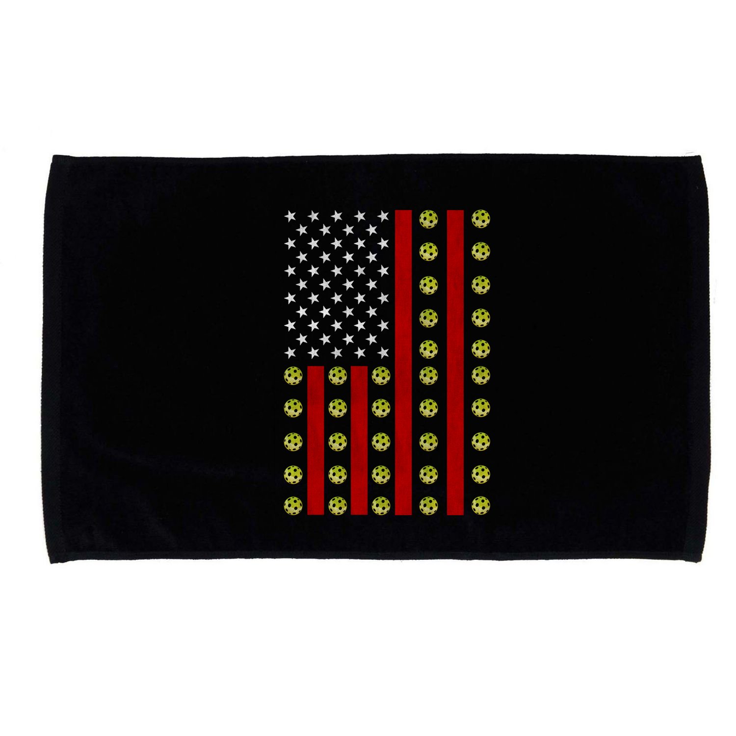Patriotic Pickleball Player Us Flag Pickleball 4th Of July Gift Microfiber Hand Towel