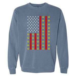 Patriotic Pickleball Player Us Flag Pickleball 4th Of July Gift Garment-Dyed Sweatshirt