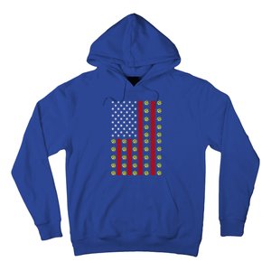 Patriotic Pickleball Player Us Flag Pickleball 4th Of July Gift Hoodie