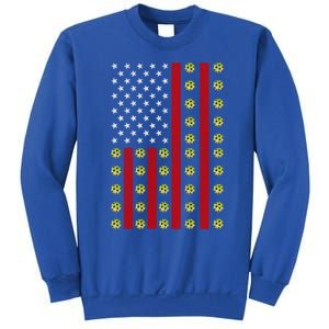 Patriotic Pickleball Player Us Flag Pickleball 4th Of July Gift Sweatshirt