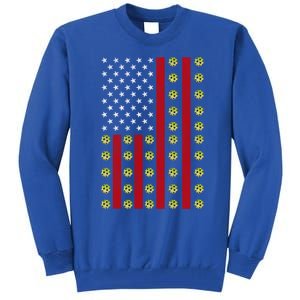 Patriotic Pickleball Player Us Flag Pickleball 4th Of July Gift Tall Sweatshirt