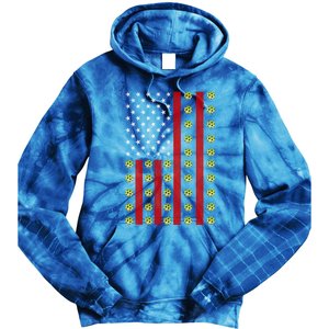 Patriotic Pickleball Player Us Flag Pickleball 4th Of July Gift Tie Dye Hoodie