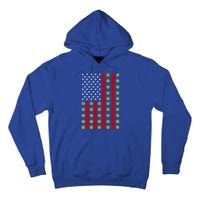 Patriotic Pickleball Player Us Flag Pickleball 4th Of July Gift Tall Hoodie