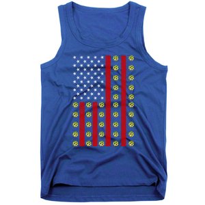 Patriotic Pickleball Player Us Flag Pickleball 4th Of July Gift Tank Top