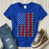 Patriotic Pickleball Player Us Flag Pickleball 4th Of July Gift Womens T-Shirt