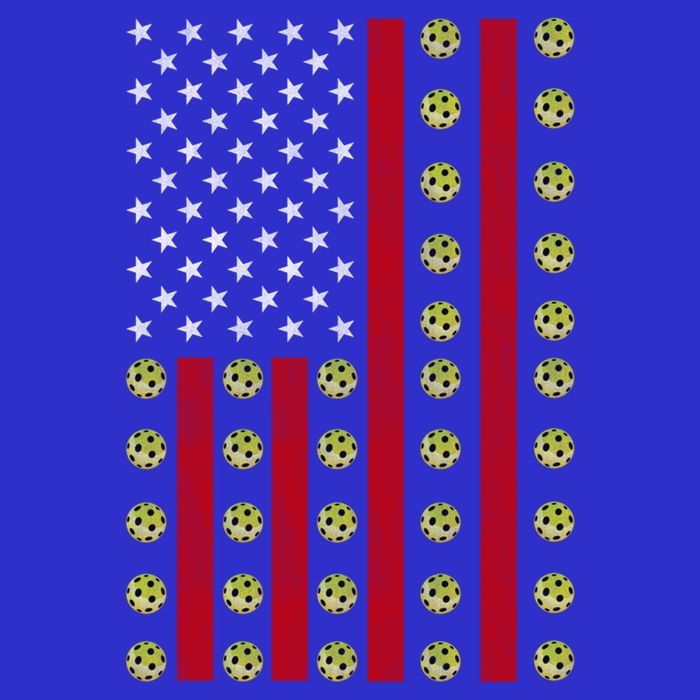 Patriotic Pickleball Player Us Flag Pickleball 4th Of July Gift Womens T-Shirt