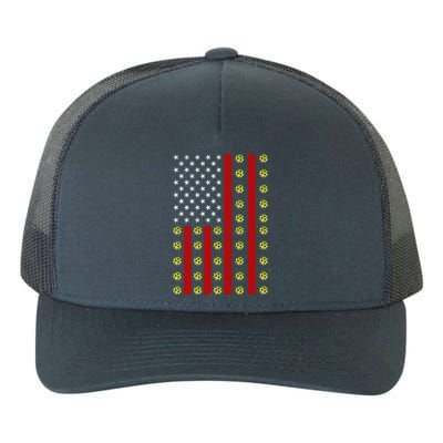 Patriotic Pickleball Player Us Flag Pickleball 4th Of July Gift Yupoong Adult 5-Panel Trucker Hat